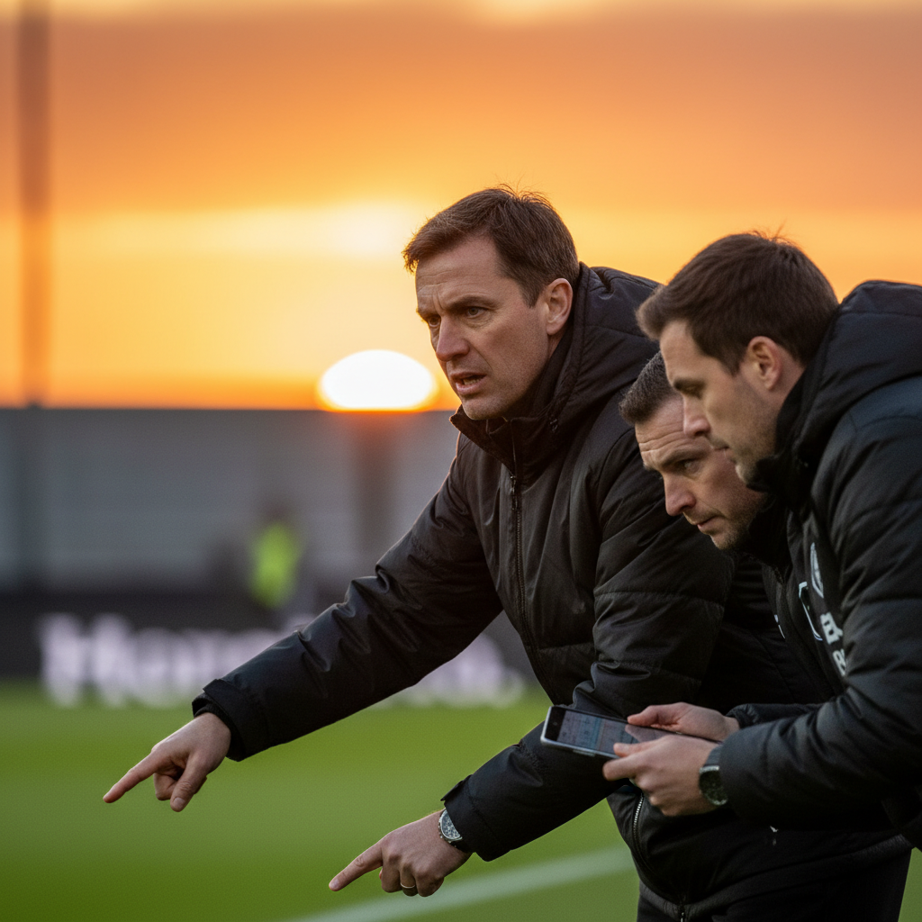 Marco Silva chỉ đạo chiến thuật Fulham trên đường biên sân Craven Cottage