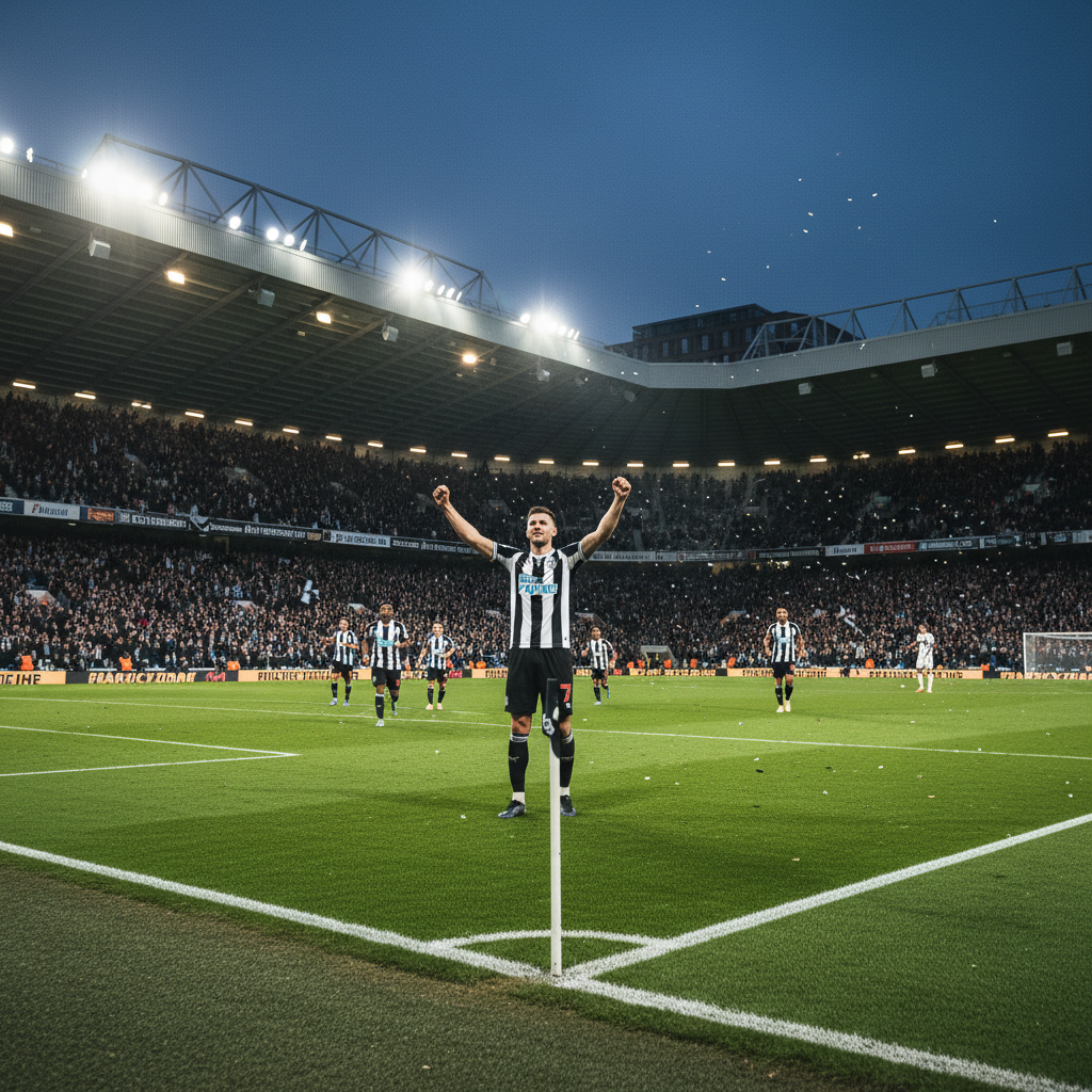 Newcastle ăn mừng bàn thắng tại St James Park