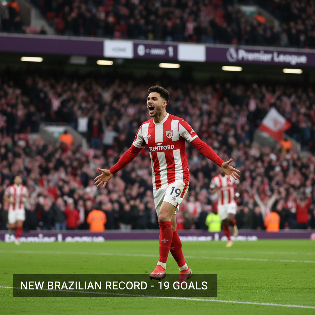 Igor Thiago Brentford ăn mừng bàn thắng Premier League