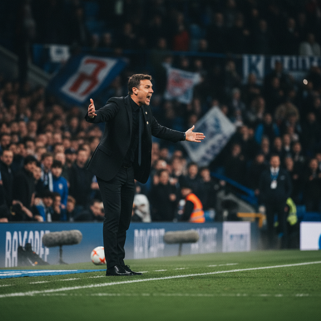 Daniel Farke HLV Leeds United chỉ đạo chiến thuật trận Premier League 2025-26