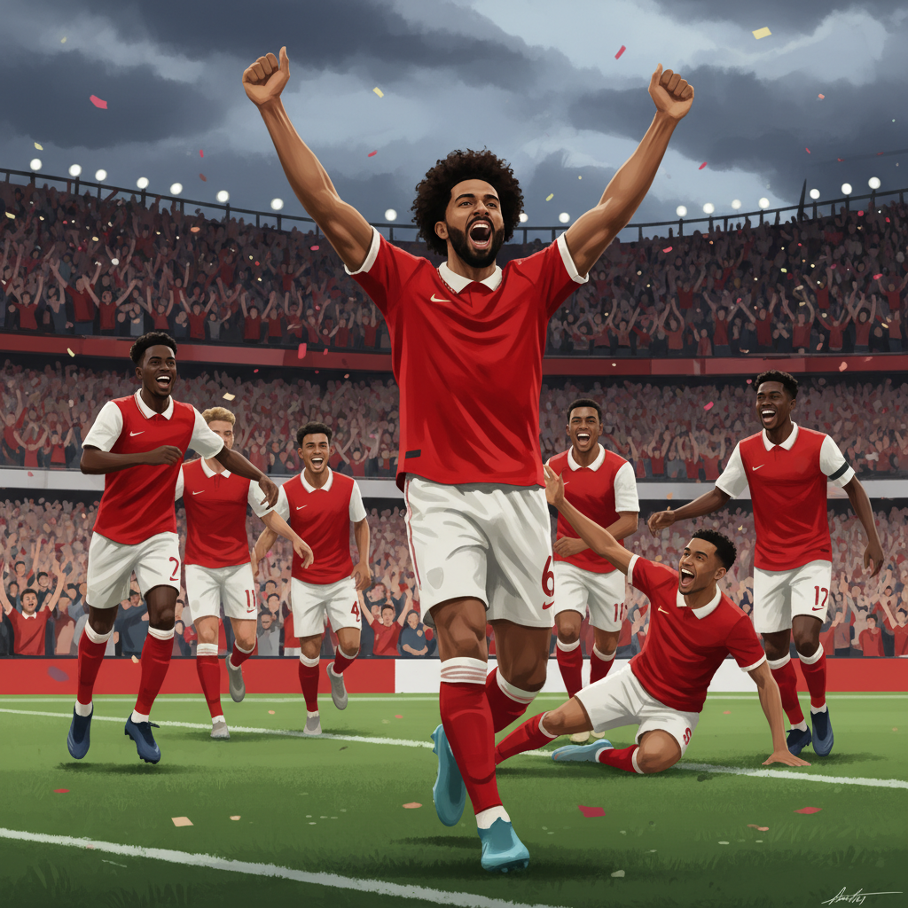 Gabriel Magalhaes an mung ban thang Arsenal