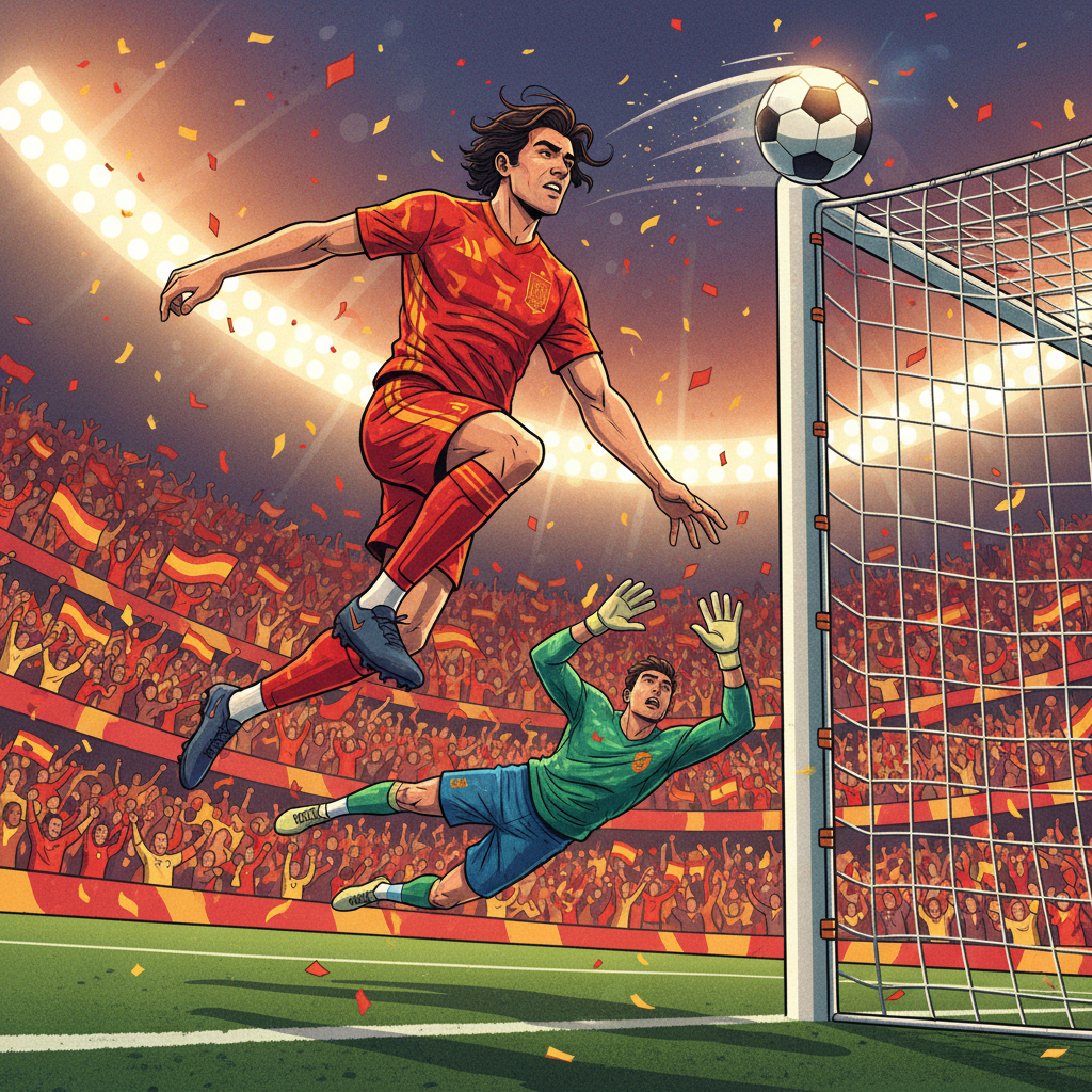 Merino header goal Euro 2024 Spain vs Germany