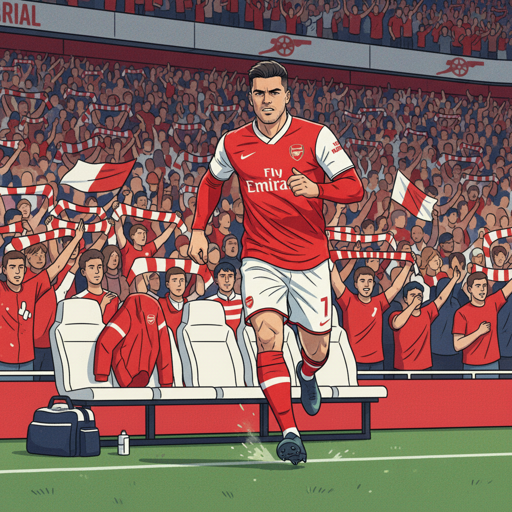 Mikel Merino impact sub Arsenal bench