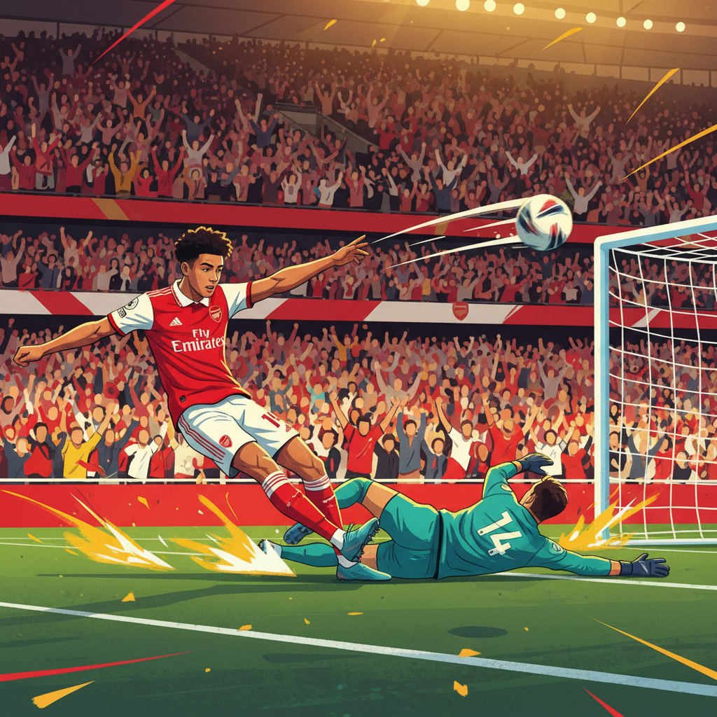 noni madueke goal shot